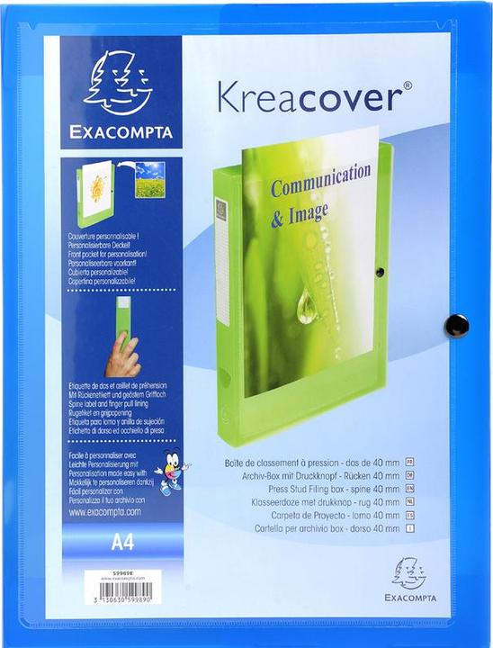Produktbild Exacompta Archivbox 40mm Polypropylen blau (A4)