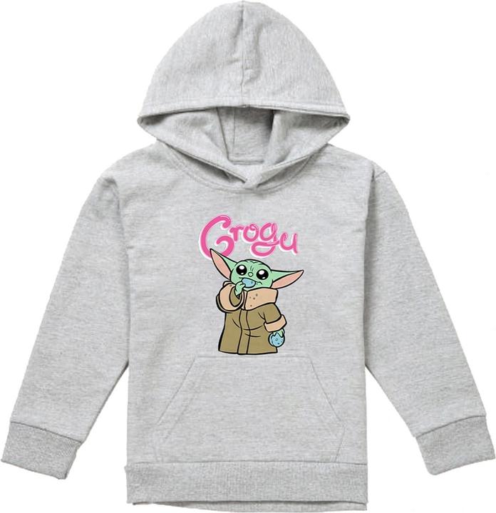Actual product image Star Wars Childrens/Kids Grogu Bubble Heather Pullover Hoodie (128)