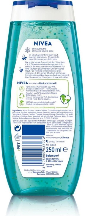 Produktbild NIVEA Duschgel Frangipani & Oil (250 ml)