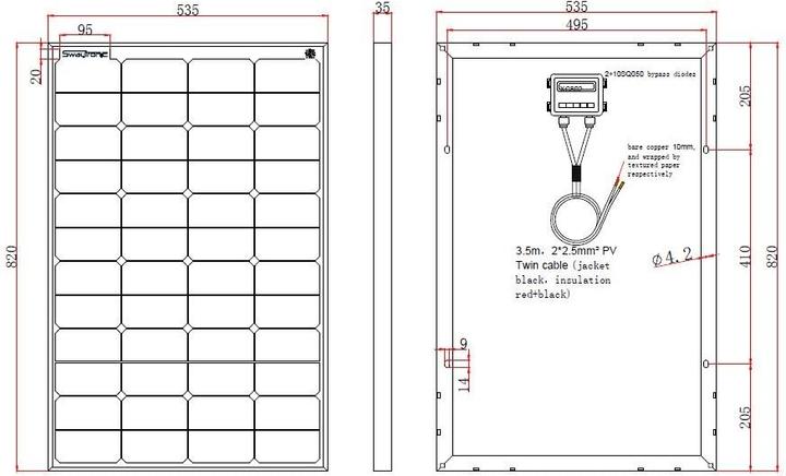 Immagine prodotto Swaytronic Pannello solare (90 W, 5.60 kg)