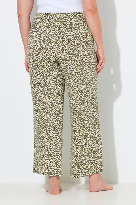 Actual product image Ulla Popken Marlenehose, Leomuster, weites Bein, Elastikbund (46, 48)