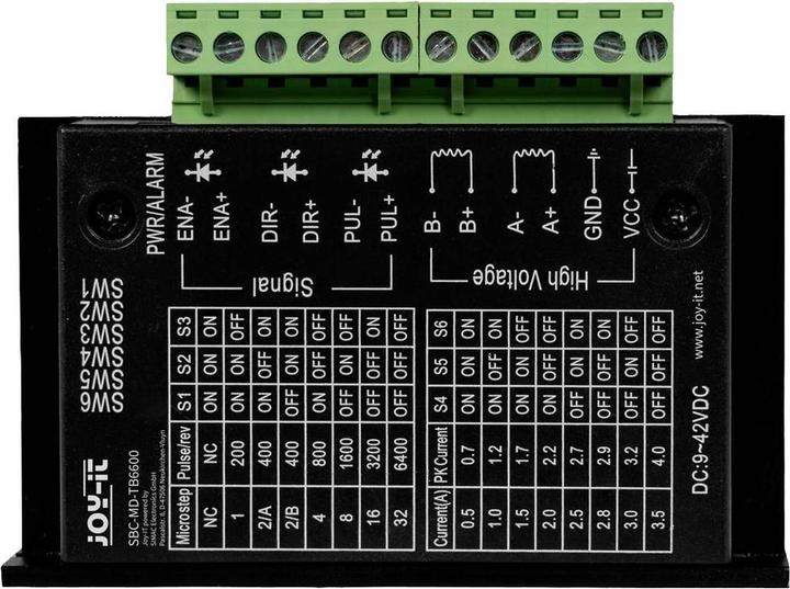 Immagine prodotto Joy-it SBC-MD-TB6600 Driver per motori passo-passo (Sterzatura)