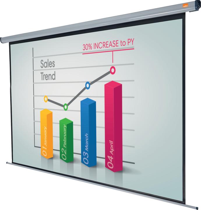 Actual product image Nobo Projection Screen Electric Wall/Ceiling Mounting (147.64", 4:3)