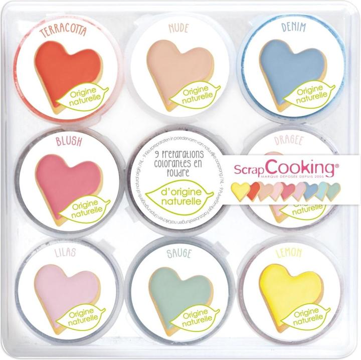 Image du produit ScrapCooking Boite de 9 colorants poudre naturelle