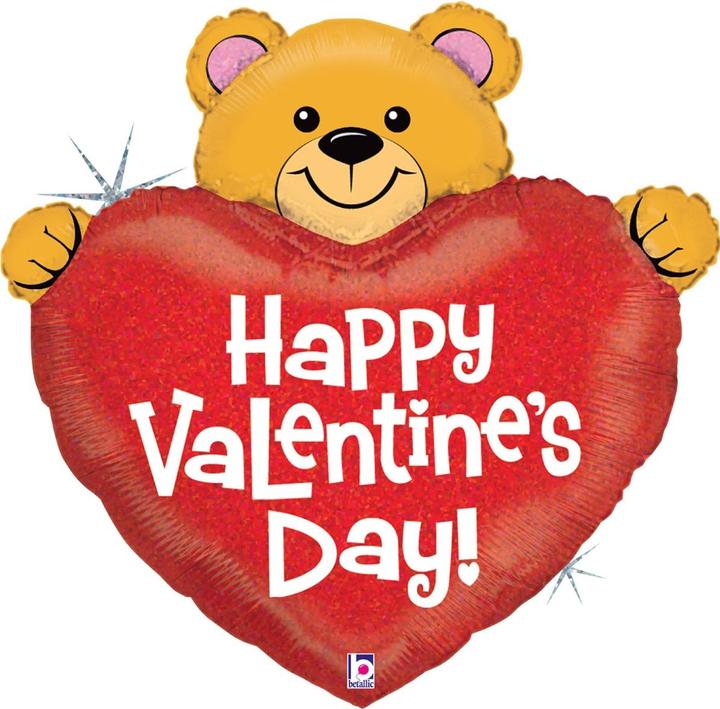 Produktbild Grabo Balloons Alu-Ballon - Valentinstag Herzbär (1 x)