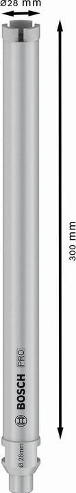 Produktbild Bosch Professional Zubehör PRO Core Cutter wet, 28 x 300 mm, G 1 1/2 Zoll (28 Millimeter)