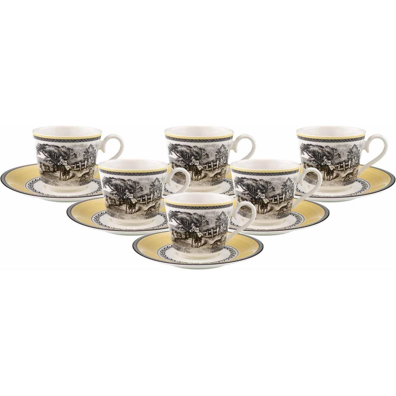 Villeroy & Boch, Tasse, Audun Ferme Frühstückstassen mit Untertassen (350 ml, 6 x)