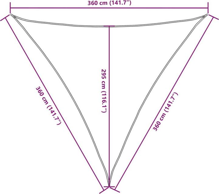 Produktbild vidaXL Sonnensegel (360 x 360 cm)