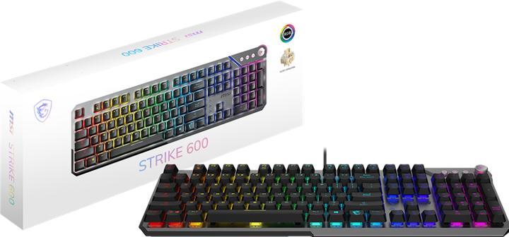 Actual product image MSI STRIKE 600 Silent Gaming Keyboard, wired (DE, Cable)