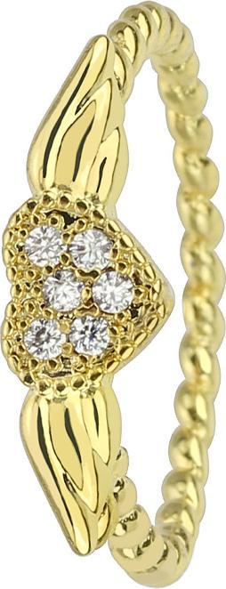 Actual product image Star Piercing Gold-plated heart ring with wings (47)