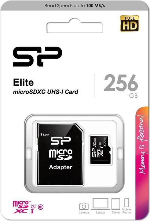 Actual product image Silicon Power elite (256 GB, microSDXC, U1, UHS-I)