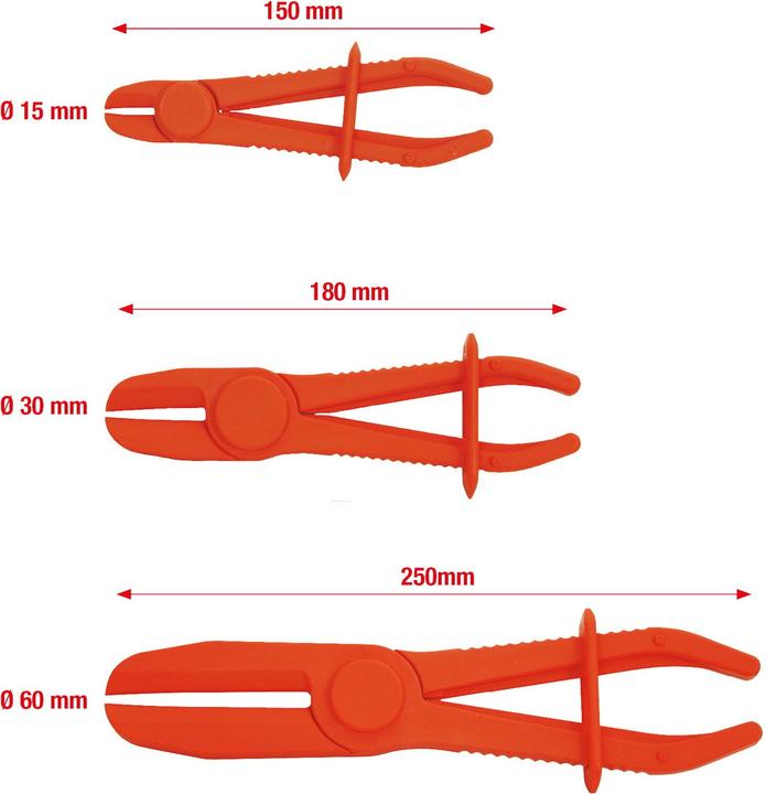 Actual product image KS Tools Hose clamp pliers set. 3 pcs. 115.5050 (15.90 mm)