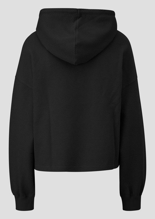 Produktbild s.Oliver Sweatshirt Sweatshirt mit Strukturmuster und Kapuze (XS)