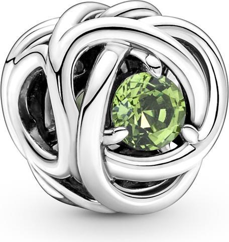 Produktbild Pandora August Geburtsstein Frühlingsgrüner Ewigkeitskreis Charm (Silber 925)