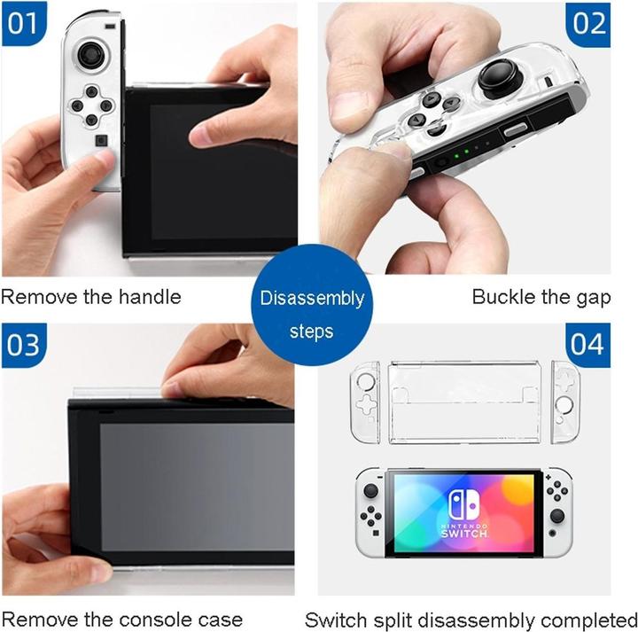 Actual product image König Design Protective cover for Nintendo Switch OLED Case Cover 360 degree Case Transparent New (Switch OLED)