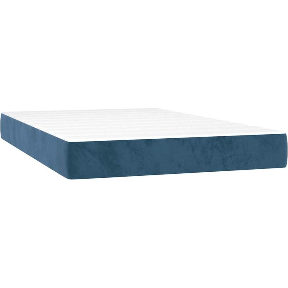VidaXL, Matratze, Taschenfederkernmatratze Dunkelblau Samt (120 x 210 cm, Federkern)