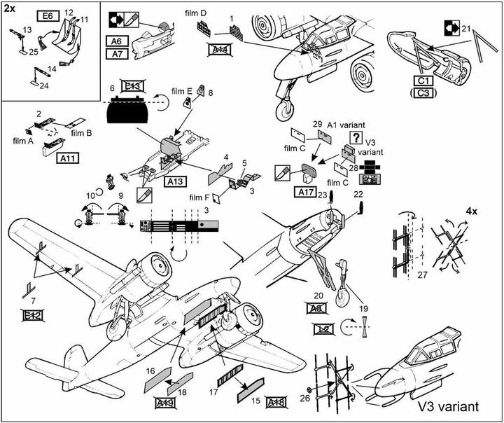 Actual product image Brengun Focke Wulf Ta-154 (Hasegawa kit)