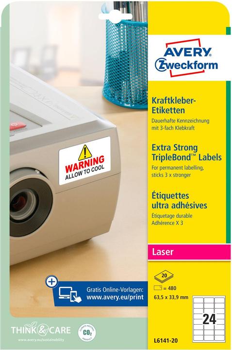 Actual product image Avery Kraft adhesive labels