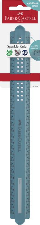 Faber-Castell Fonkelende liniaal, 30 cm. Kleur: oceaan (300 mm)