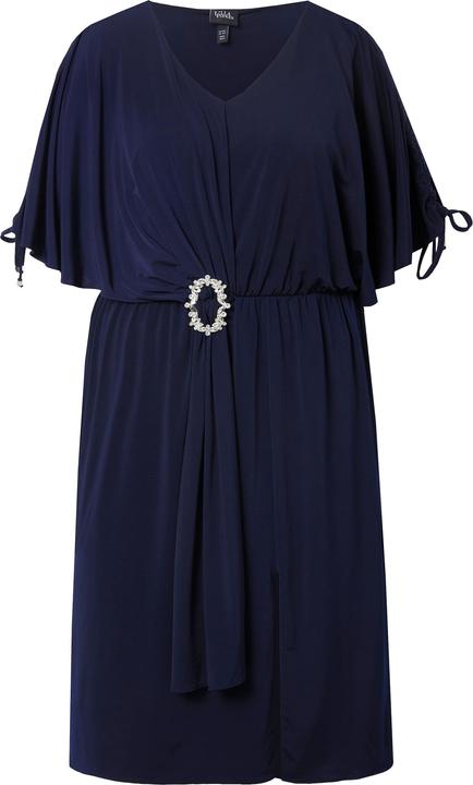 Produktbild Ulla Popken Midikleid, drapiert, Oversized, V-Ausschnitt, Halbarm (42, 44)