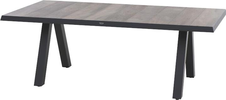Produktbild Siena Garden Tirana Dining Tisch 200x100cm matt anthrazit / washed grey (200 cm)