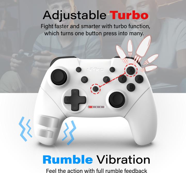 Actual product image Nyko Mini Wireless Core Controller - White For Switch (Switch)