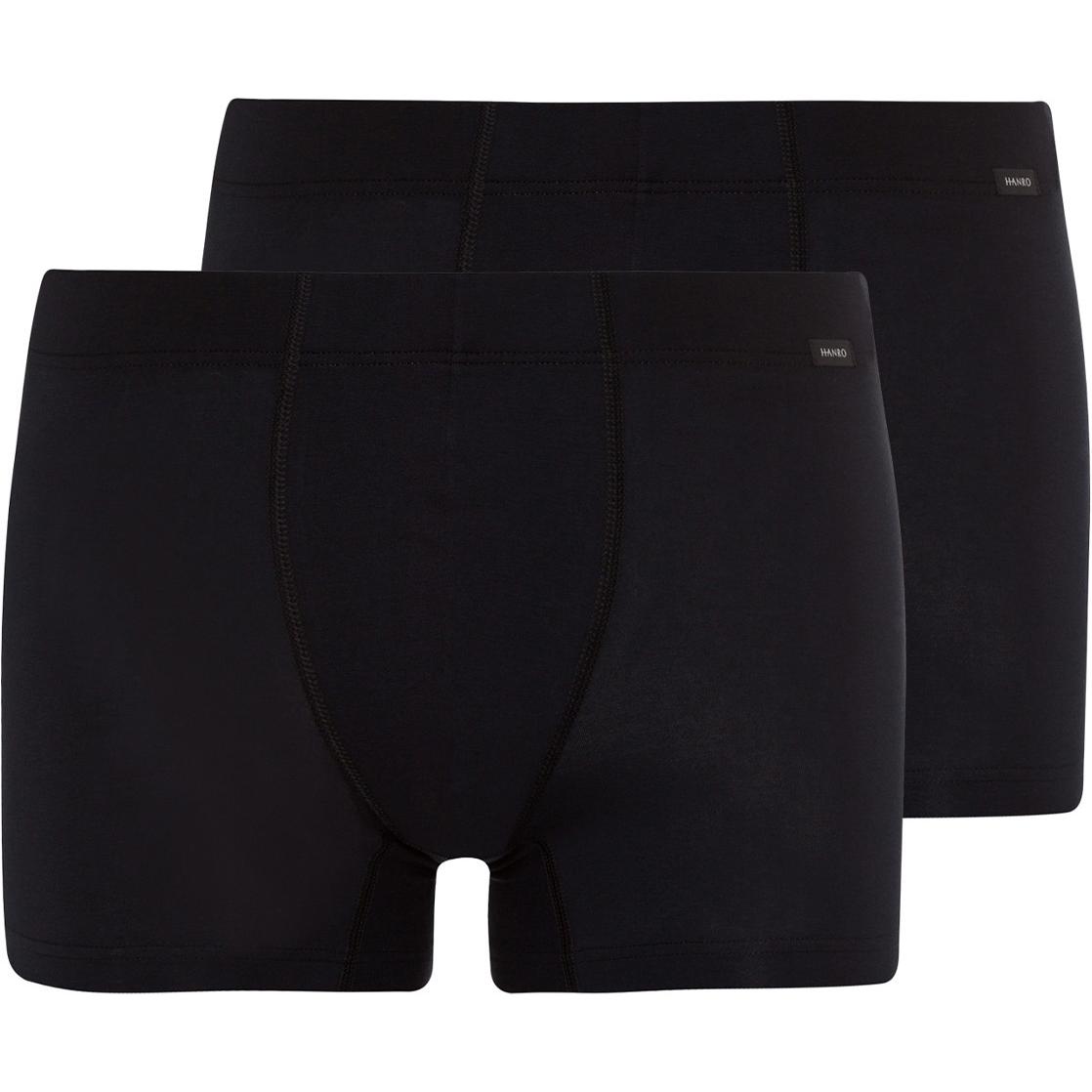 Hanro, Herren, Unterhosen, 2er Pack Cotton Essentials Pants - Shorts, Schwarz, (M, 2er Pack)