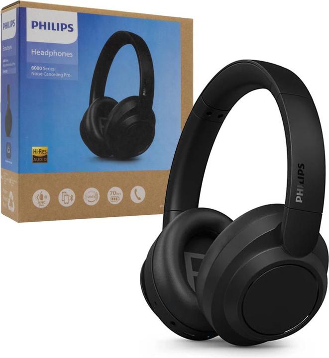 Actual product image Philips TAH6509BK (ANC, 45 h, Cable, Wireless)