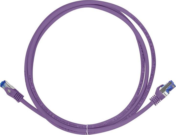 Produktbild LogiLink Patchkabel Ultraflex, Kat.6A, S/FTP, 1,5 m, violett mitCat.7 Rohkabel, extra flexibles & weiches Kab (S/FTP, CAT6a, 1.50 m)