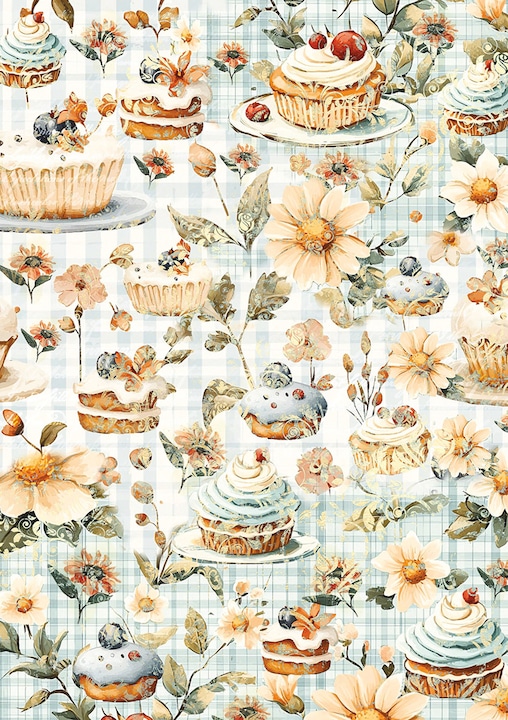 Produktbild Ciao Bella Motiv-Strohseiden Sortiment "Cookbook", DIN A5, 8er-Set (8 x)
