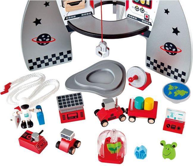 Actual product image Hape four-stage rocket