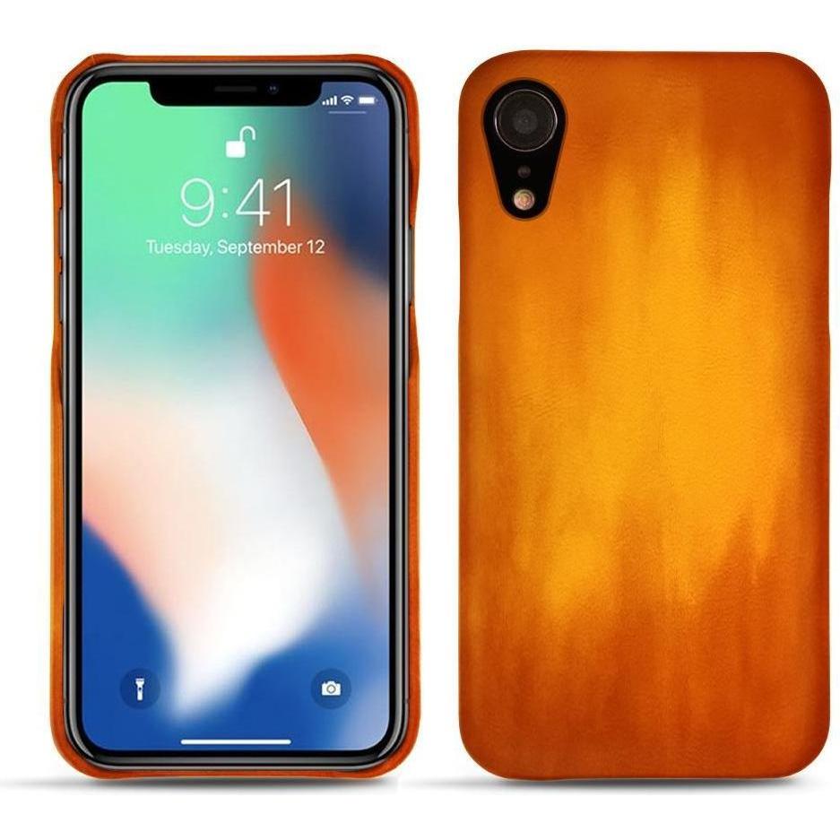 Noreve Lederschutzhülle (Apple iPhone XR), Smartphone Hülle, Orange