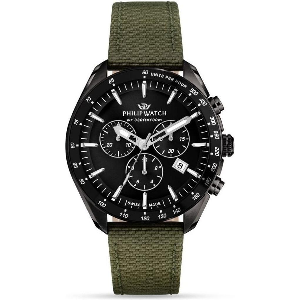 Philip Watch, Orologio da polso, Herrenuhr R8271995026 Schwarz, Nero, (Cronografo, 40 mm)