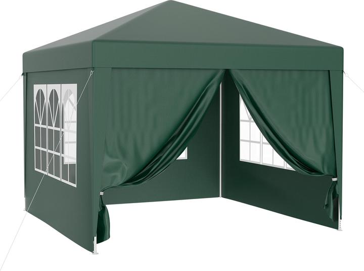 Wiltec Pavillon 3x3m in Grün mit UV-Schutz 50+ Gartenpavillon Partyzelt Camping (300 cm, 300 cm)