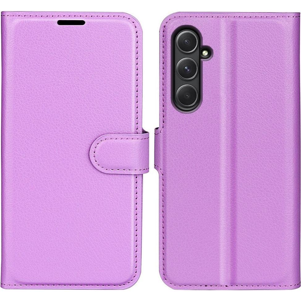 Thumbnail - Cover-Discount Galaxy A55 - Leder Etui Hülle violett (Samsung Galaxy A55), Smartphone Hülle, Violett