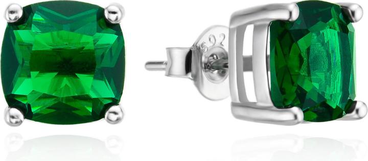 Immagine prodotto Agato - Elegant silver earrings with green zircons AGT-E247PGR (Argento)