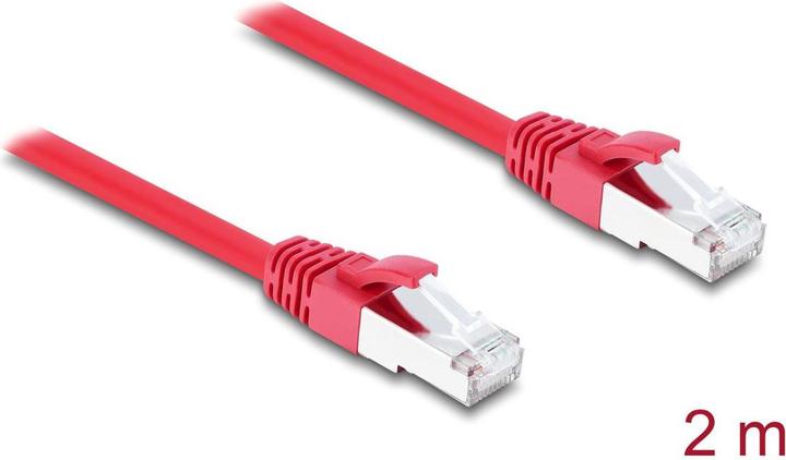 Produktbild Delock RJ45 Netzwerkkabel Cat.6A S/FTP 2 m rot (81185) (S/FTP, CAT6a, 2 m)