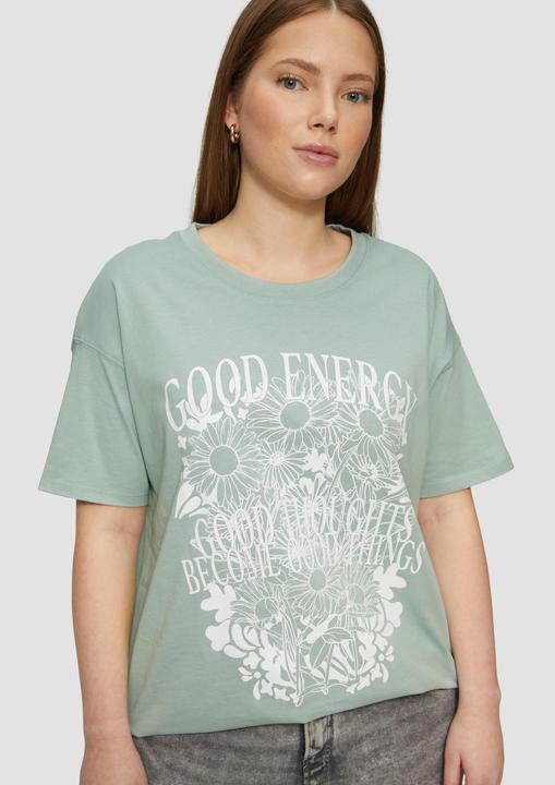 Immagine prodotto S.Oliver T-Shirt Baumwollshirt mit Frontprint und überschnittener Schulter (48)