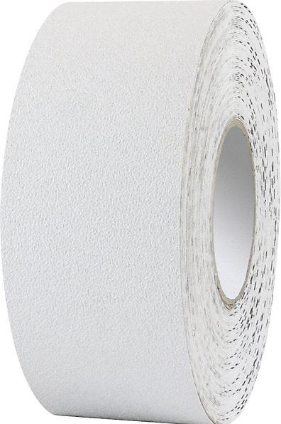 Actual product image Moravia Floor marking tape, suitable for forklift trucks, vinyl, width 75 mm, white. (75 mm)