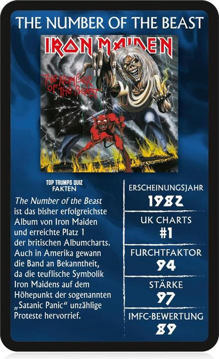 Image du produit Winning Moves Top Trumps Iron Maiden Collectables, jeu de cartes, à partir de 2 joueurs, dès 8 ans (édition FR)) (Allemand)