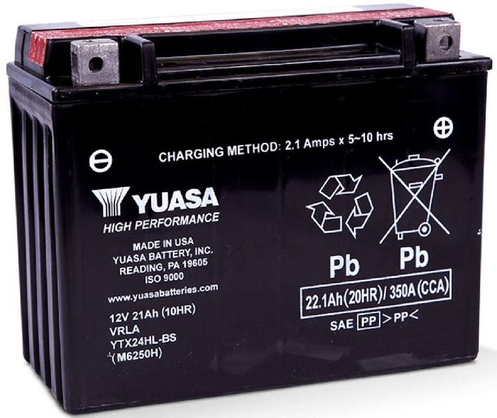 Yuasa AGM Motorcycle Battery 12V 22.1Ah 350A (12 V, 22.10 Ah, 350 A)