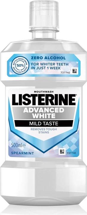 Listerine Advanced White Mild Taste Mouthwash (500 ml, Mundwasser)