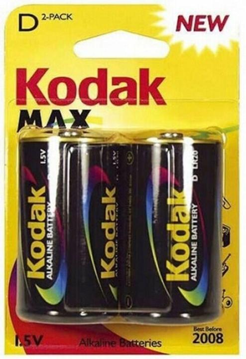 Produktbild Kodak Max Alkaline Batterie D Lr20 2 Einheit (2 Stk., D)