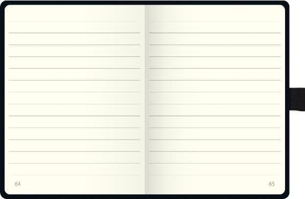 Image du produit Brunnen Carnet de notes KOMPAGNON env. DIN A6 ligné, noir couverture rigide 192, dont 16 détachables Se (A6, À rayures, Couverture rigide)