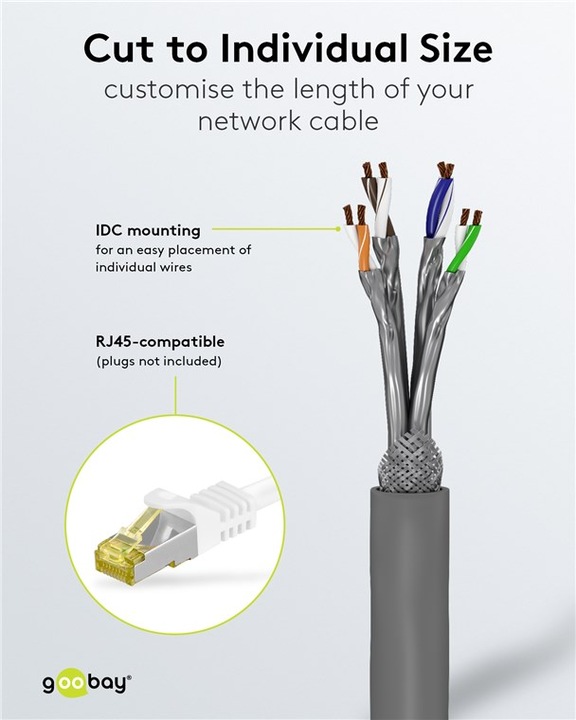 Actual product image Goobay Network cable (S/FTP, CAT6, 50 m)