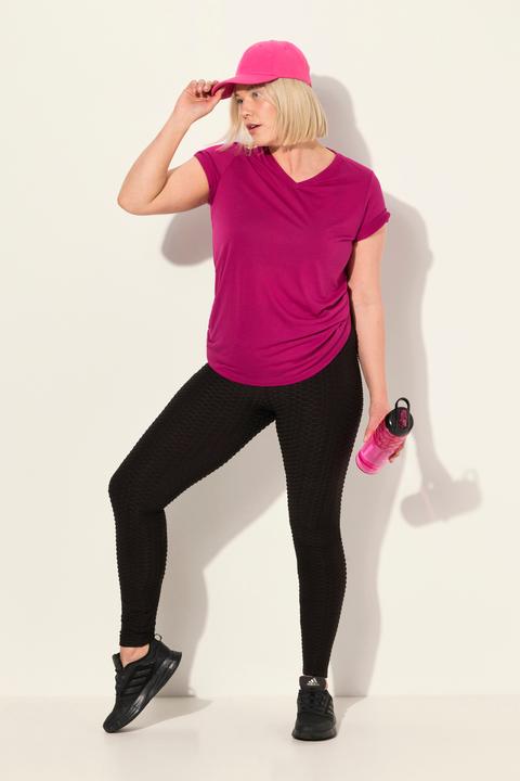Image du produit Ulla Popken Legging de sport, texturé, taille haute, large ceinture élastique (54, 56)