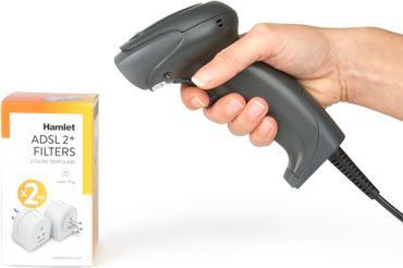 Actual product image Hamlet HBCS2D100U barcode reader Handheld 1D/2D CMOS barcode reader Black (1D barcodes, 2D barcodes)
