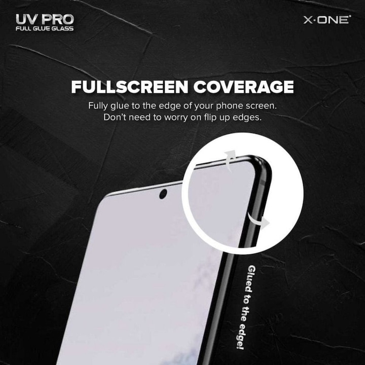 Produktbild Partner Telecom Schutzglas X-One UV PRO Tempered Glass X-ONE - für Samsung Galaxy S9 Plus (case friendly) (1 Stück, Samsung Galaxy S9+)