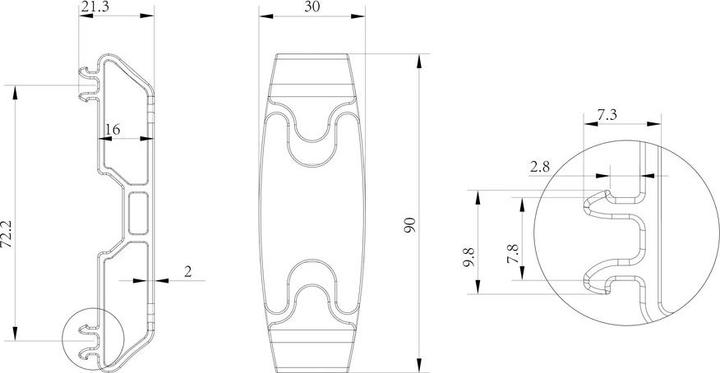 Actual product image Multibrackets Cable Management Clip, Plastic to Pro Series