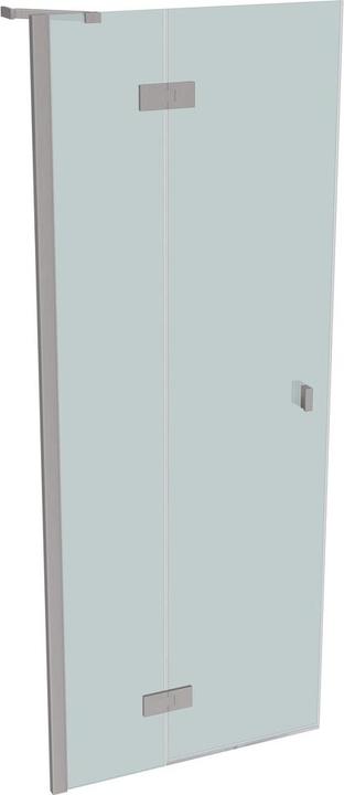 Actual product image Hüppe SolvaPro partially framed swing door, 4-corner, with fixed segment, left-hand mounting, width: 800mm (211 cm, 80 cm)